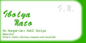 ibolya mato business card